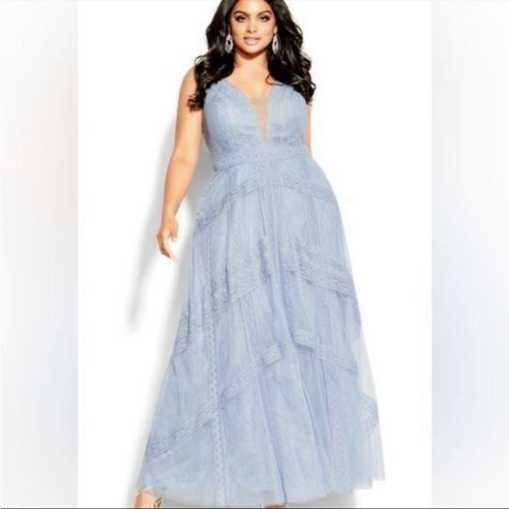 City chic whimsy maxi dress